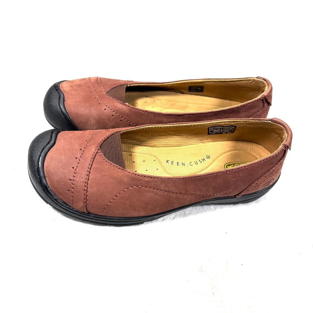 Keen Sterling City Ballet Flat Women's US 10 Brown Suede Bumper Toe Casual Shoes